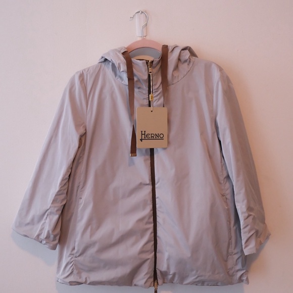 Herno Monogram Motif Reversible Hooded Jacket - Picture 5 of 13